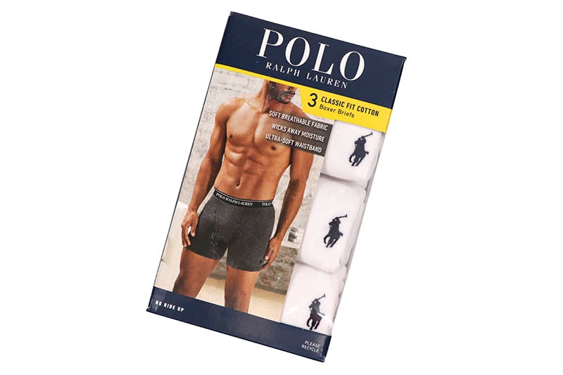 POLO RALPH LAUREN CLASSIC FIT COTTON BOXER BRIEF 3-PACK (NCBBP3-WHD)