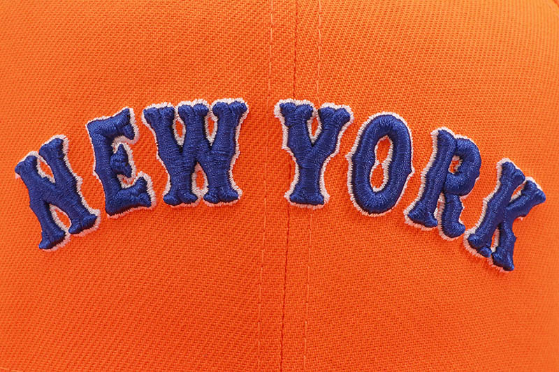 NEW ERA NEW YORK METS 59FIFTY FITTED CAP (1969 WORLD SERIES CUSTOM SIDE PATCH/GREY UNDER VISOR/HUNTER ORANGE)