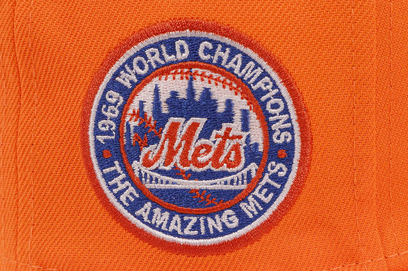 NEW ERA NEW YORK METS 59FIFTY FITTED CAP (1969 WORLD SERIES CUSTOM SIDE PATCH/GREY UNDER VISOR/HUNTER ORANGE)