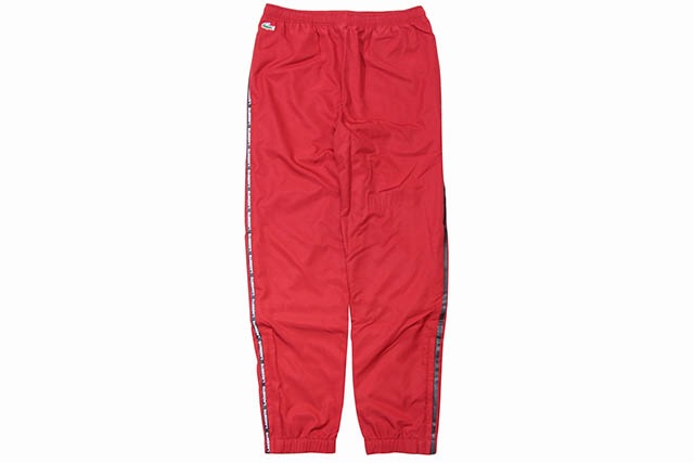 LACOSTE SPORT TENNIS CONTRAST BAND PANTS(XH8130 DZH:LADYBIRD/BLACK