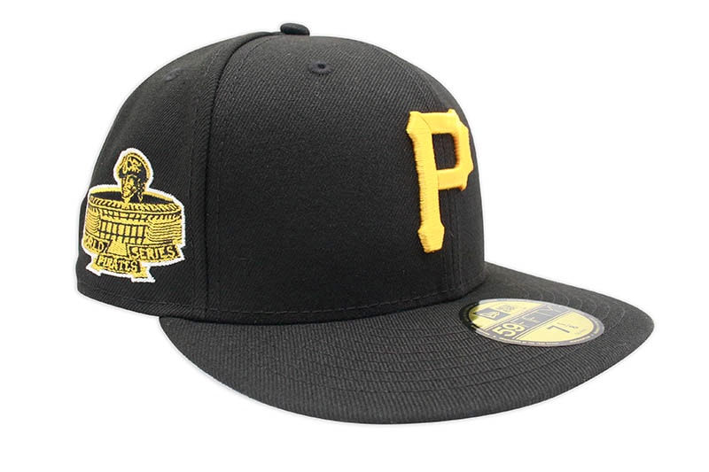 NEW ERA PITTSBURGH PIRATES 59FIFTY FITTED CAP (1971 WORLD SERIES SIDE PATCH/GREY UNDER VISOR/BLACK)