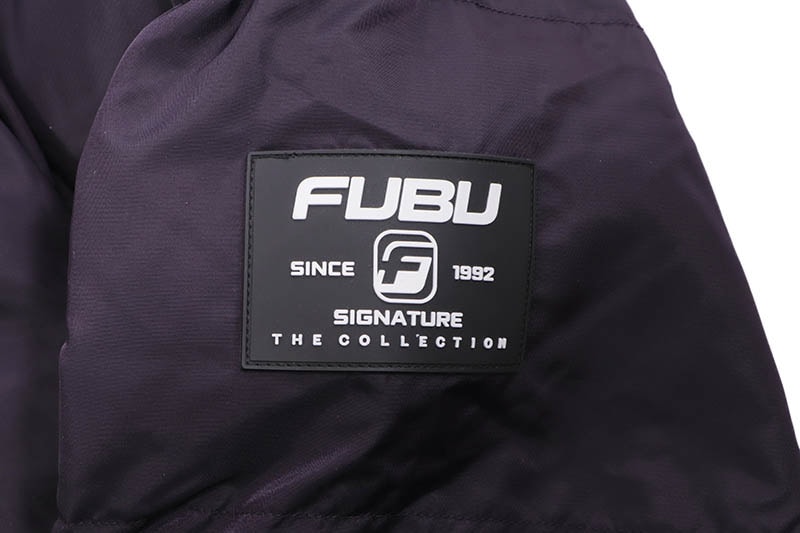 FUBU SHORT NYLON TWILL PUFFER JACKET (FAM-52303:NAVY)