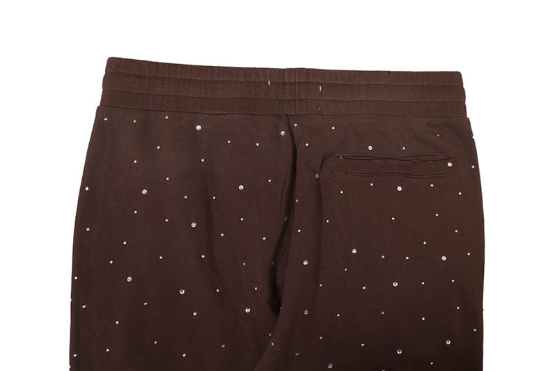 FIRST ROW ALLOVER RHINE STONE STACK JOGGER (FRB2200:DARK BROWN