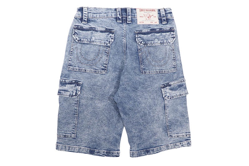 TRUE RELIGION BAGGY CARGO SHORT (701179:MEDIUM AVENTURINE BLUE
