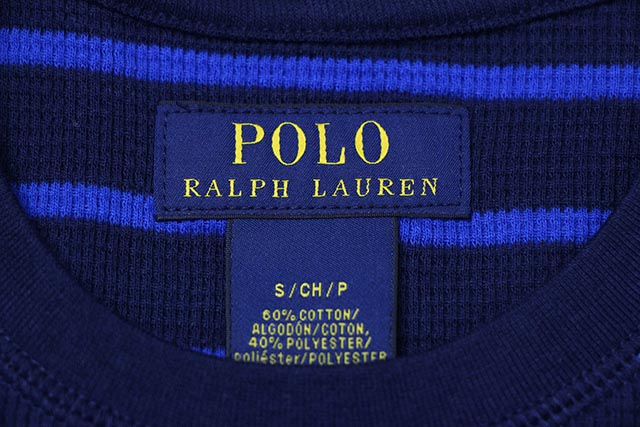 POLO RALPH LAUREN BORDER L/S THERMAL(NAVY��BLUE)