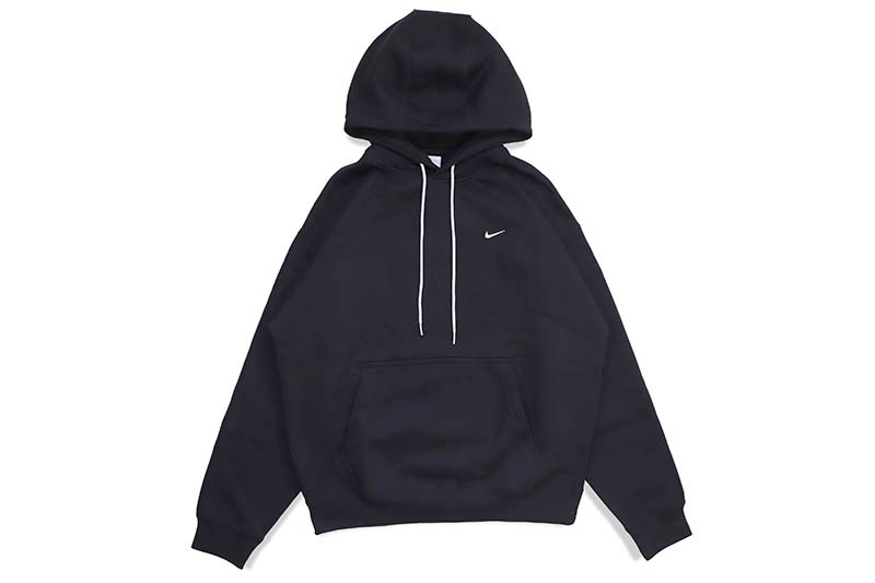 NIKE LAB SOLO SWOOSH FLEECE HOODIE (CV0552-010:BLACK/WHITE 