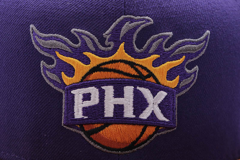 NEW ERA PHOENIX SUNS 59FIFTY FITTED CAP (GREY UNDER VISOR/PURPLE BURNT ORANGE)