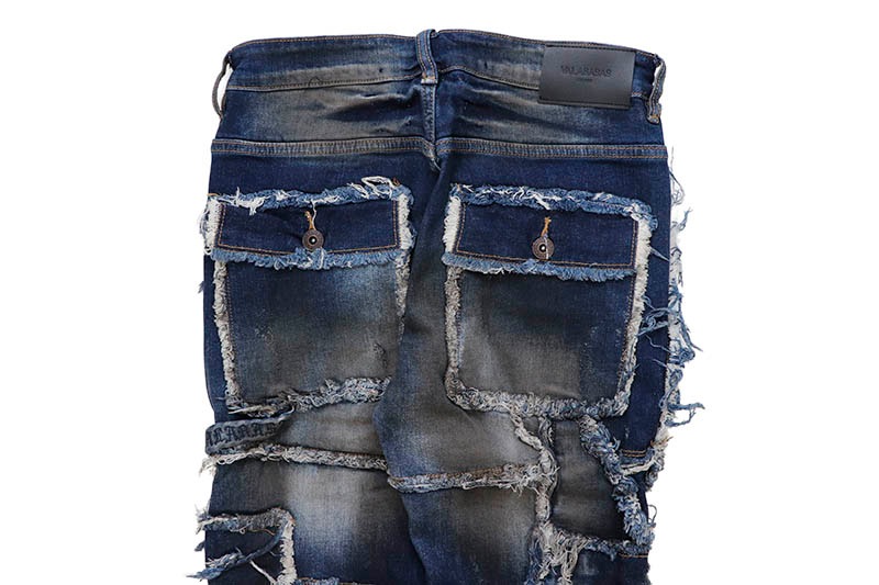 VALABASAS デニム28 VALABASAS Valabasas Mens Jeans 36 Skinny Acid Wash Blue Denim