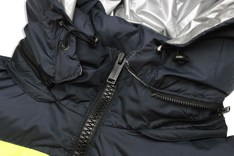 ICEBERG LOGO DOWN JACKET (NAVY/RED)