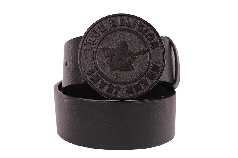 TRUE RELIGION BUDDHA STAMP BUCKLE BELT (TR3047:BLACK)