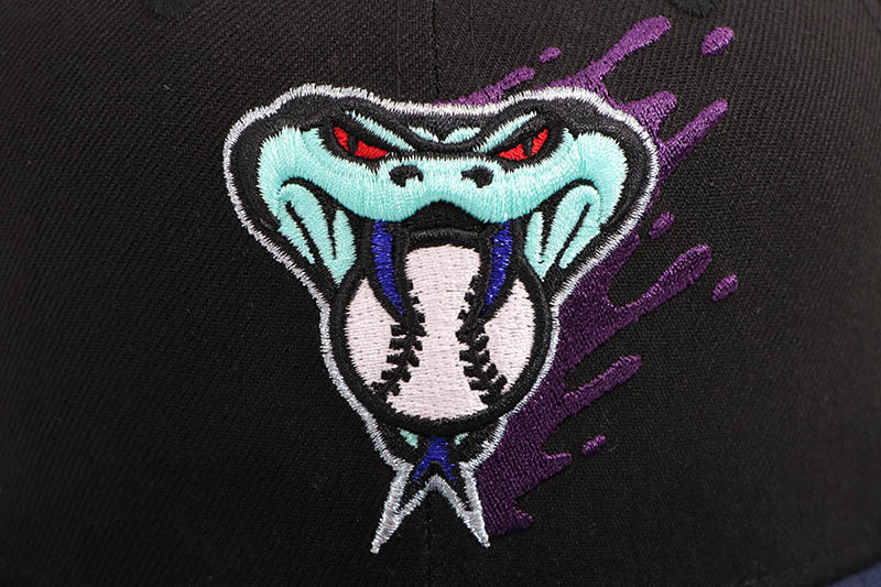 NEW ERA ARIZONA DIAMONDBACKS 9FIFTY SNAPBACK CAP (25TH ANNIVERSARY SIDE PATCH/GREY UNDER VISOR/BLACK NAVY)