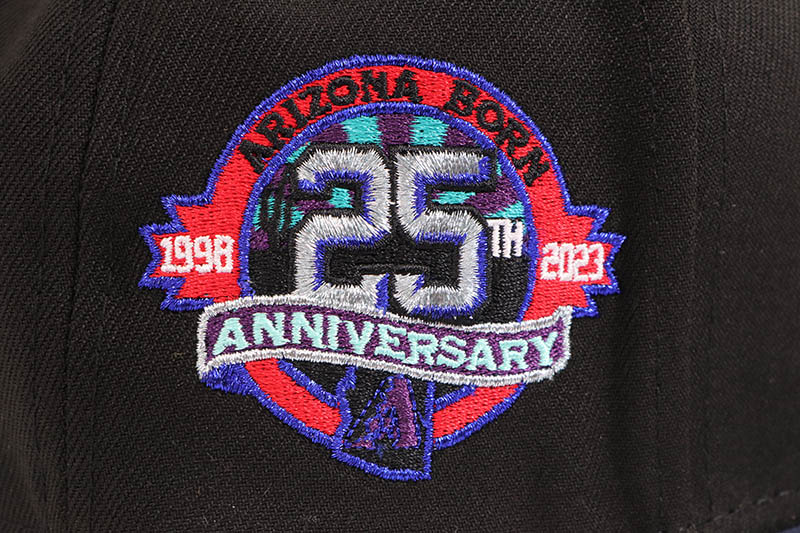 NEW ERA ARIZONA DIAMONDBACKS 9FIFTY SNAPBACK CAP (25TH ANNIVERSARY SIDE PATCH/GREY UNDER VISOR/BLACK NAVY)