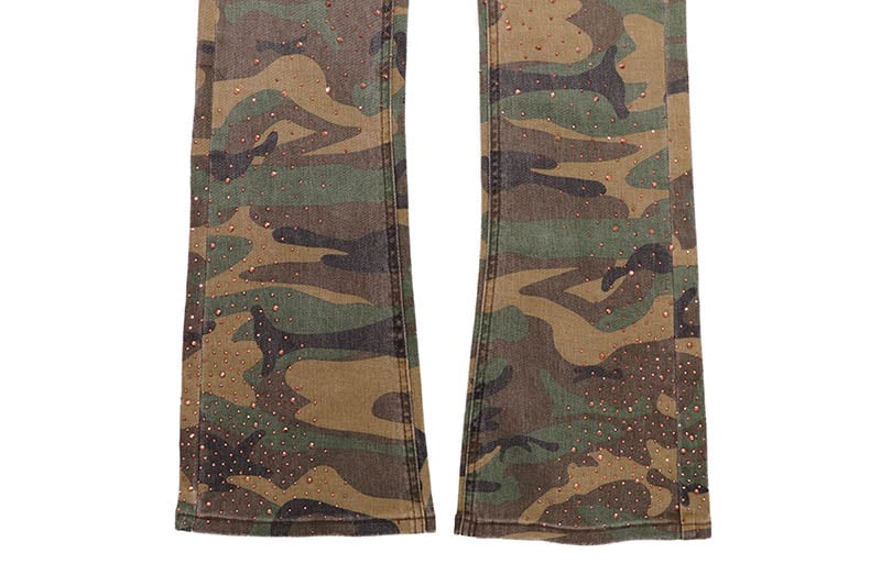 ROAR DENIM BRONZE RHINESTONE STACKED FIT JEAN (G52-680:WOODLAND ROAR DENIM BRONZE RHINESTONE STACKED FIT JEAN (G52-680:WOODLAND