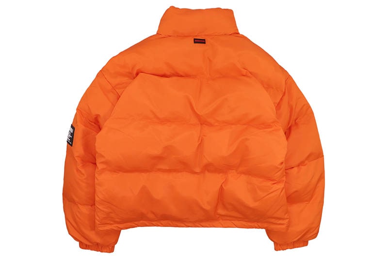 FUBU SHORT NYLON TWILL PUFFER JACKET (FAM-52303:ORANGE)