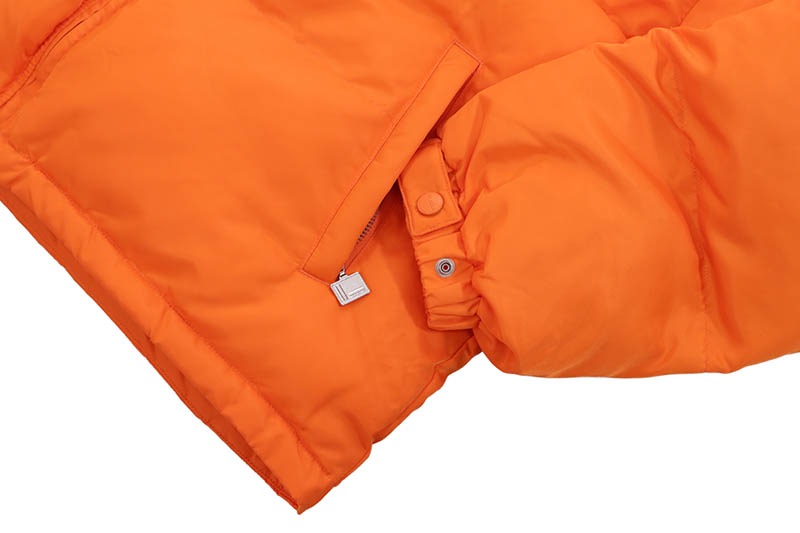 FUBU SHORT NYLON TWILL PUFFER JACKET (FAM-52303:ORANGE)