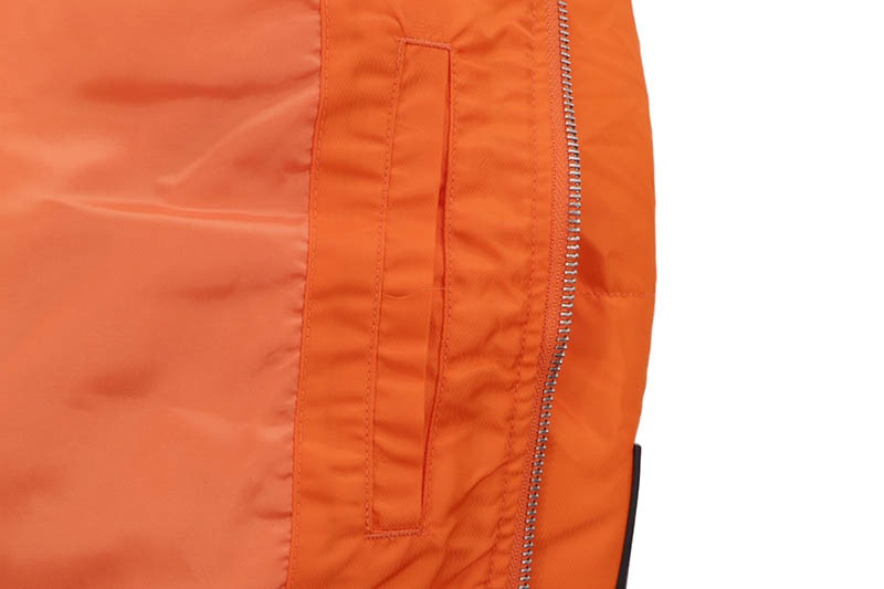 FUBU SHORT NYLON TWILL PUFFER JACKET (FAM-52303:ORANGE)