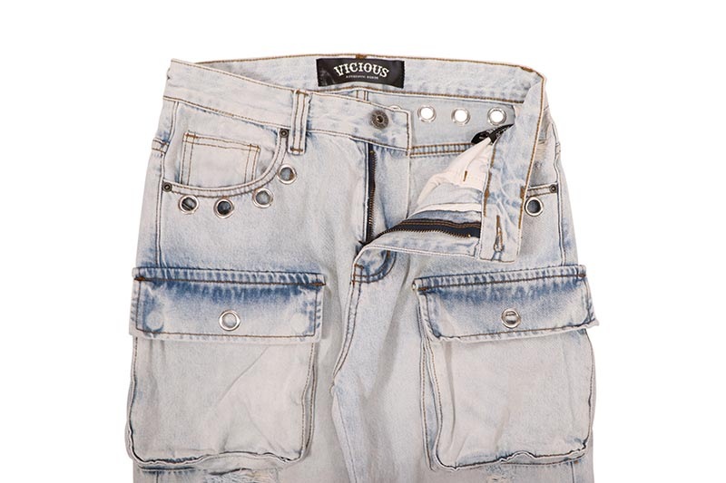 VICIOUS CARGO BAGGY JEAN (VC751:LT BLUE)