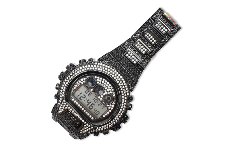 ICEY BLING-BLING ROUND WATCH (BLACK)