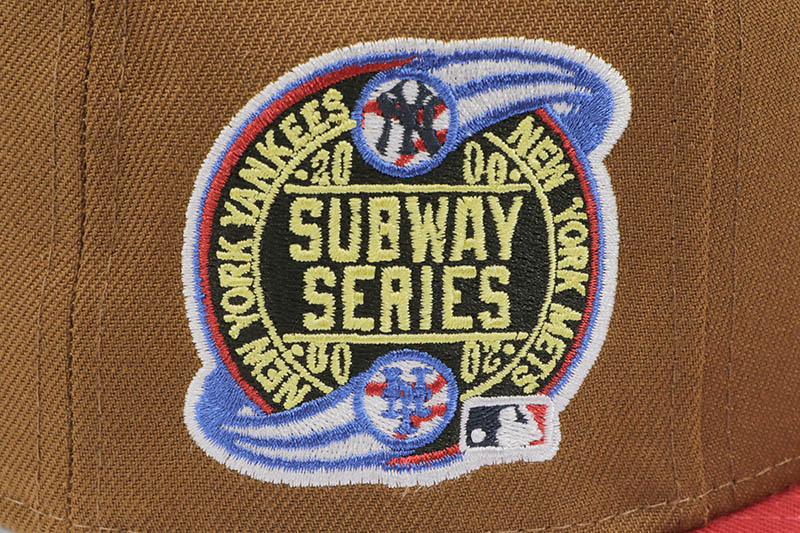 NEW ERA NEW YORK YANKEES 59FIFTY FITTED CAP (2000 SUBWAY SERIES CUSTOM SIDE PATCH/GREEN UNDER VISOR/PEANUT SCARLET)