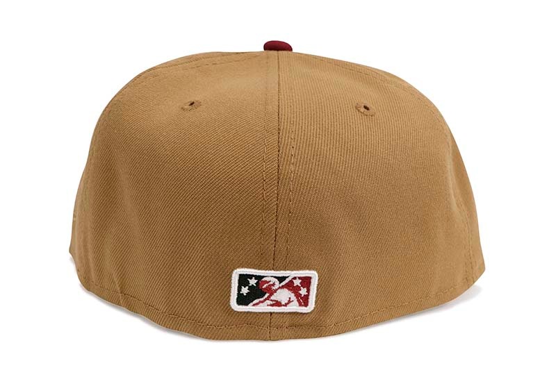 NEW ERA KINSTON INDIANS 59FIFTY FITTED CAP (GREY UNDER VISOR/WHEAT CARDINAL)