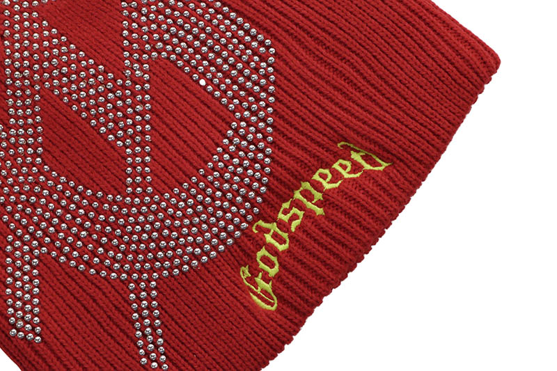 GODSPEED STUDDED BEANIE (RED/YELLOW) | Brand,G-L,GODSPEED NEW YORK