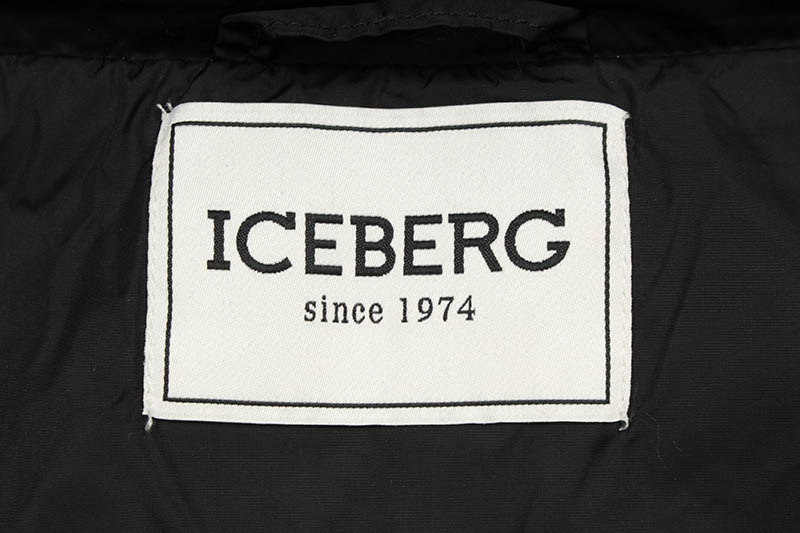 ICEBERG LOGO DOWN JACKET (BLACK)