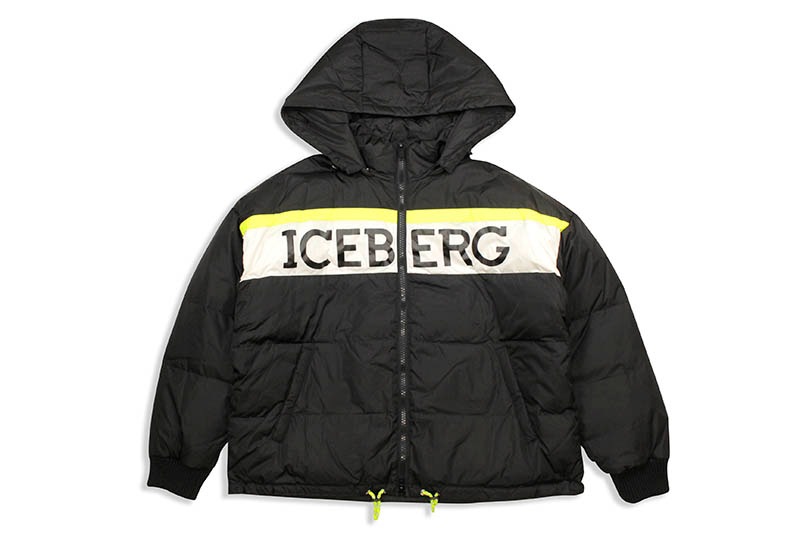 ICEBERG LOGO DOWN JACKET (BLACK)