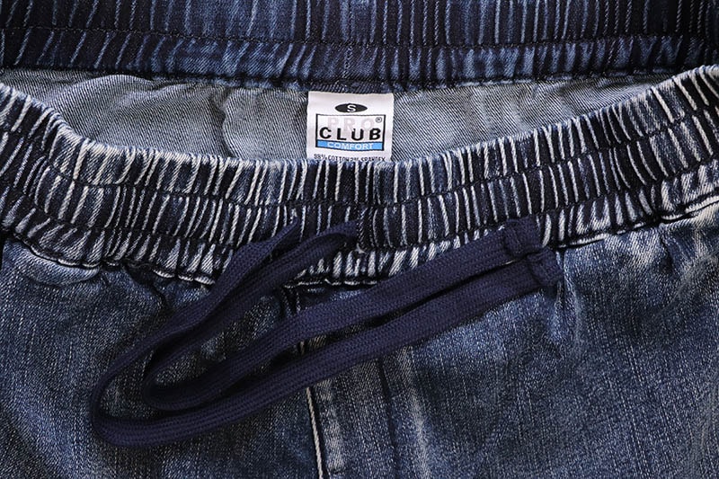 PRO CLUB COMFORT OVERSIZED DENIM LOUNGE SHORT (DARK STONEWASH) 52PC0604