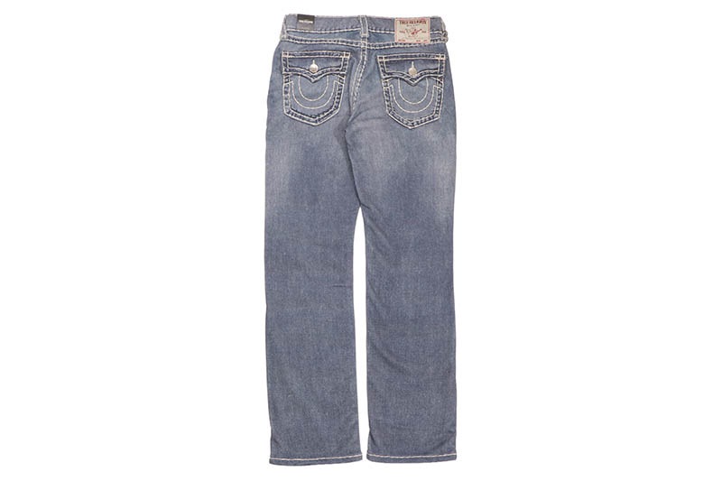 TRUE RELIGION RICKY PRINTED FLEECE SUPER T STRAIGHT JEAN 34