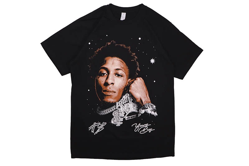 HOUSE OF TEES YOUNGBOY NEVER BROKE AGAIN BIGFACE T-SHIRT (BLACK)