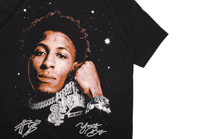 HOUSE OF TEES YOUNGBOY NEVER BROKE AGAIN BIGFACE T-SHIRT (BLACK)