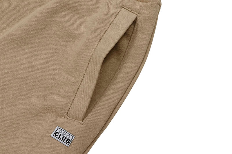 PRO CLUB HEAVYWEIGHT FRENCH TERRY ZIPPER BOTTOM SWEATPANT (KHAKI) 198