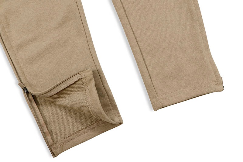 PRO CLUB HEAVYWEIGHT FRENCH TERRY ZIPPER BOTTOM SWEATPANT (KHAKI) 198