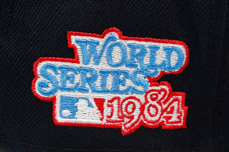 NEW ERA DETROIT TIGERS 59FIFTY FITTED CAP (1984 WORLD SERIES SIDE PATCH/GREY UNDER VISOR/NAVY)