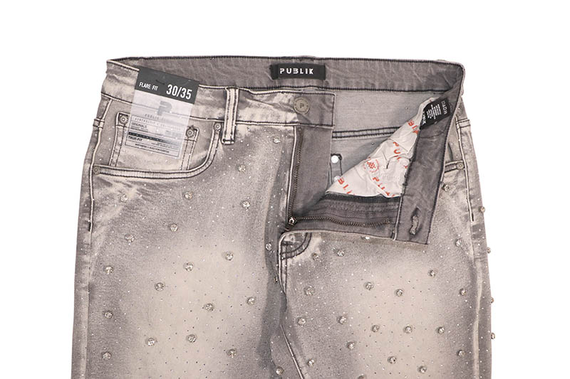 PUBLIK DENIM FLARE FIT JEAN (KD2577:GREY)