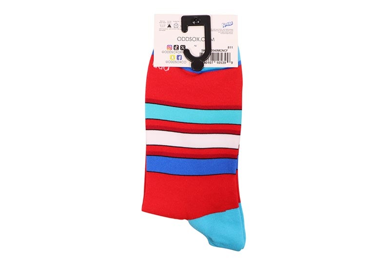 ODD SOX KOOL-AID RED CREW SOCKS (40540MCNCF:RED)