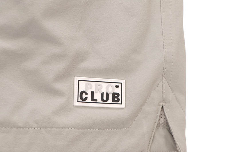 PRO CLUB PERFORMANCE STRETCH NYLON ACTIVE SHORT (SILVER/GRAY) 13PC0504
