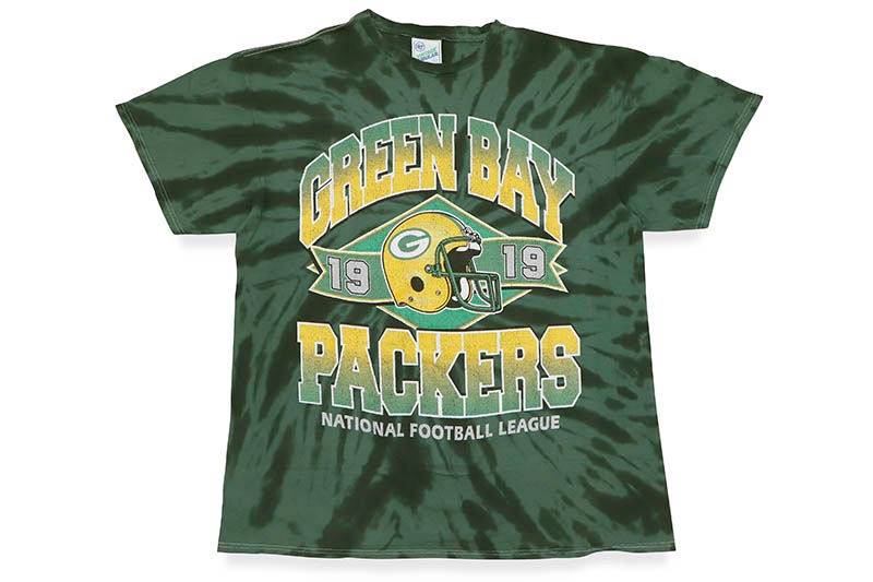 '47 GREEN BAY PACKERS VINTAGE TUBULAR S/S T-SHIRT (552696:FOREST TWISTER TIE-DYE)