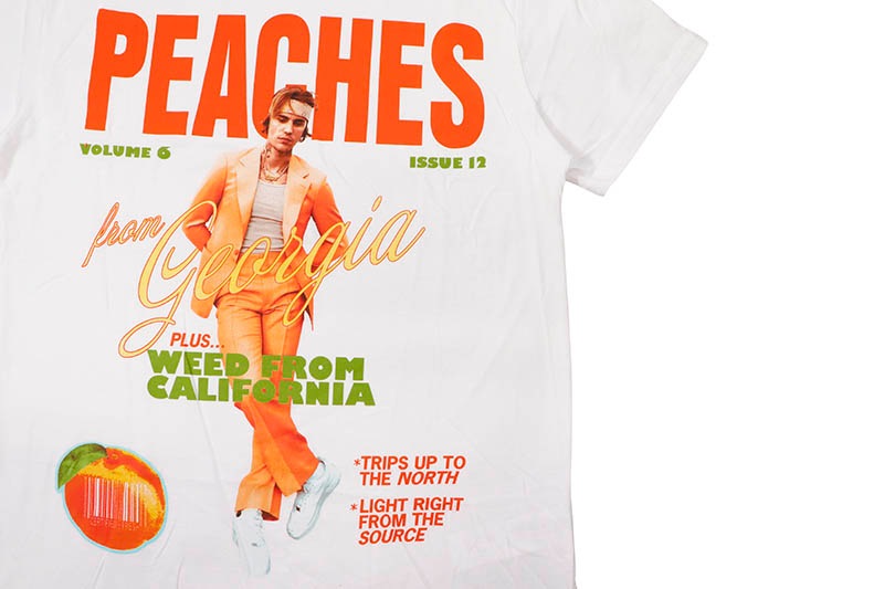 JUSTIN BIEBER PEACHES PORTRAIT BOYFRIEND FIT GIRLS GRAPHIC S