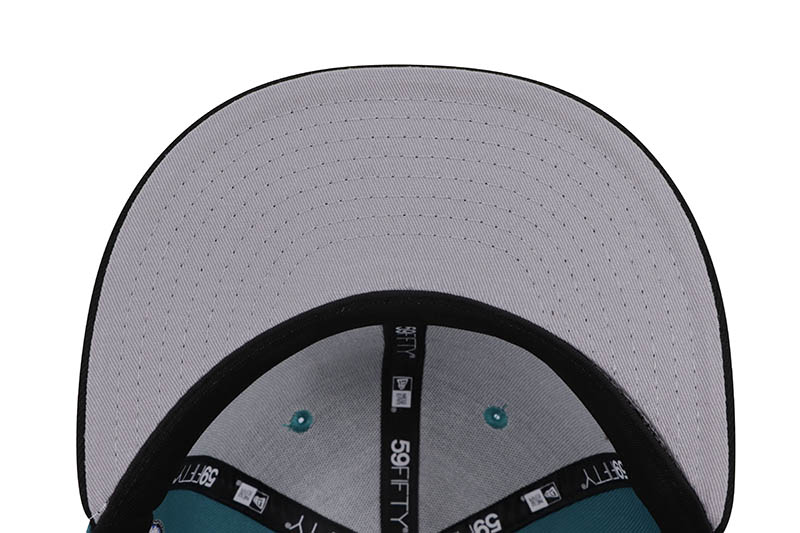 NEW ERA CHICAGO CUBS 59FIFTY FITTED CAP (WRIGLEY FIELD SIDE PATCH/GREY UNDER VISOR/AQUA BLACK)