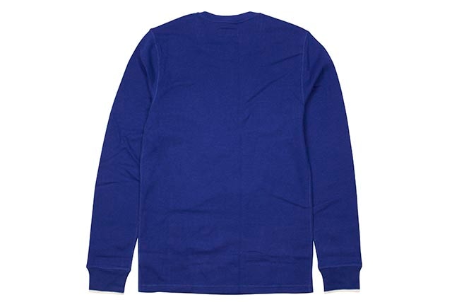 POLO RALPH LAUREN SCRIPT APPLIQUE WAFFLE-KNIT THERMAL SHIRT (PW16HF-NR2:BLUE)