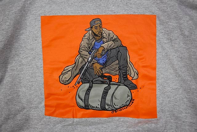 CLASSIC MATERIAL NY CONWAY COLAB "OMAR'S COMING" CHMPION HOODIE (GREY)