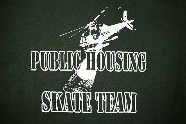 PUBLIC HOUSING SKATE TEAM HELICOPTER T-SHIRT (DARK GREEN)