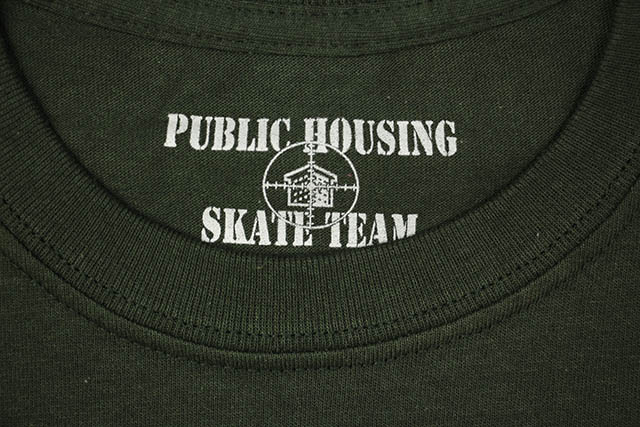 PUBLIC HOUSING SKATE TEAM HELICOPTER T-SHIRT (DARK GREEN)