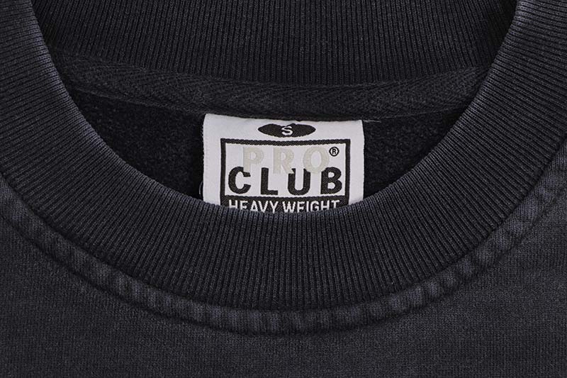 PRO CLUB HEAVYWEIGHT VINTAGE WASH CREWNECK (BLACK) 44PC0102
