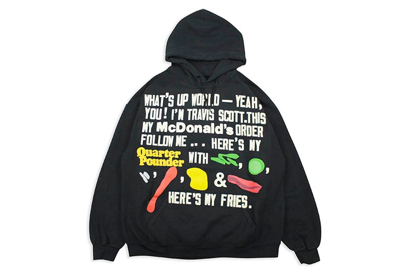 Travis Scott x McDonald's CPFM 4 CJ SCRIPT HOODIE (BLACK)