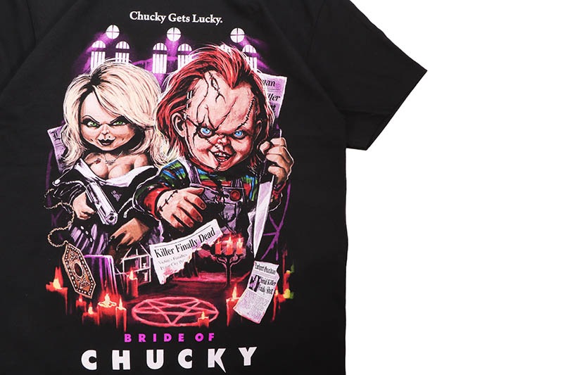 HOUSE OF TEES CHUCKY GETS LUCKY GRAPGIC T-SHIRT (BLACK)