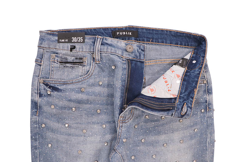 PUBLIK DENIM FLARE FIT JEAN (KD2577:BLUE)