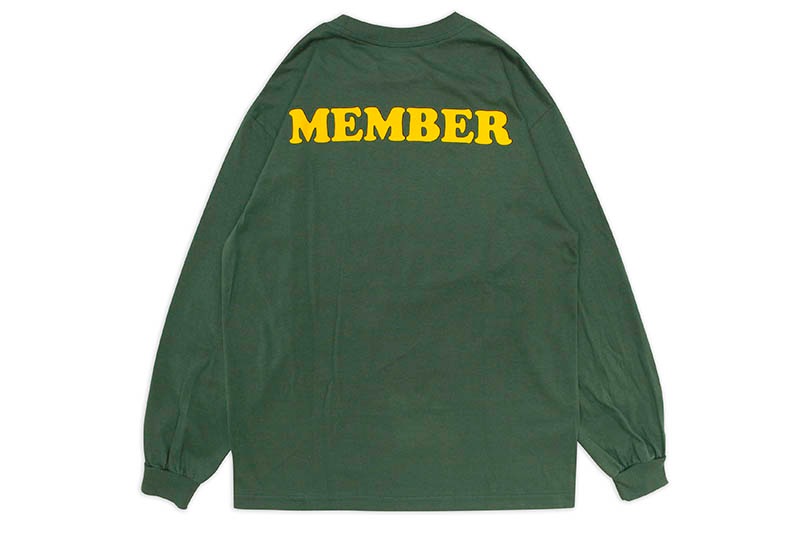 THE SMOKER'S CLUB LONG SLEEVE MEMBER TEE (GREEN/YELLOW)