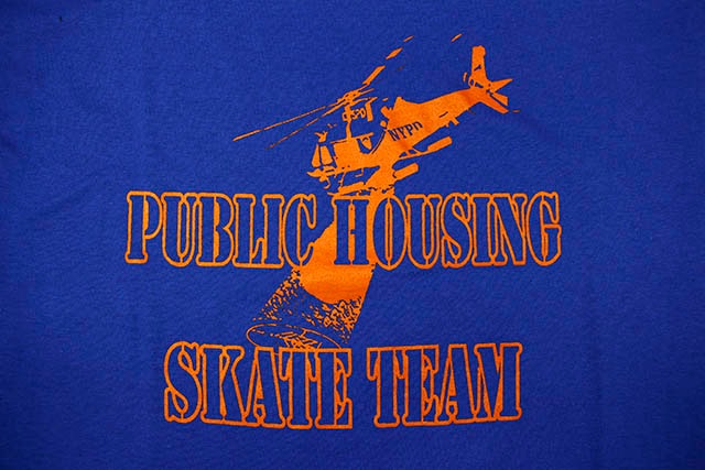 PUBLIC HOUSING SKATE TEAM HELICOPTER T-SHIRT (ROYAL BLUE)